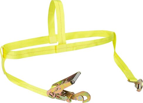 أشرطة سقاطة غطاء محرك السيارة من SmartStraps - ربط غطاء محرك السيارة للإطارات التجارية بسقاطة - قوة كسر 10000 رطل، تحميل آمن 3333 رطل - معدات السحب والجرارات والمركبات، صغيرة، صفراء، عبوة واحدة in Saudi Arabia
