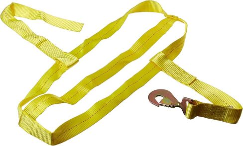 أشرطة سقاطة غطاء محرك السيارة من SmartStraps - ربط غطاء محرك السيارة للإطارات التجارية بسقاطة - قوة كسر 10000 رطل، تحميل آمن 3333 رطل - معدات السحب والجرارات والمركبات، صغيرة، صفراء، عبوة واحدة in Saudi Arabia