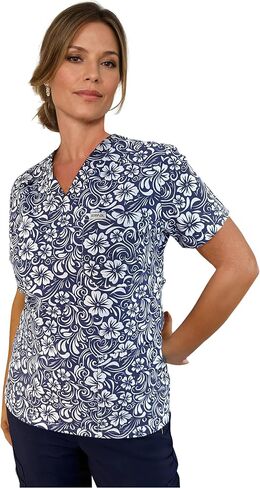 IRONIK Scrubs Professional Grade Womens Scrub Top with 3 Pockets, Stretchy, Non-Wrinkle Long Lasting in Saudi Arabia