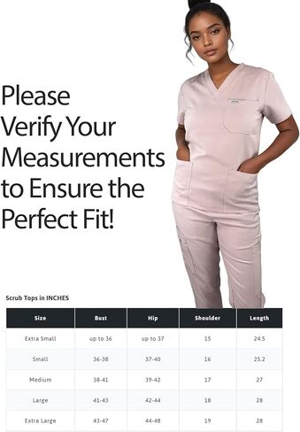 IRONIK Scrubs Professional Grade Womens Scrub Top with 3 Pockets, Stretchy, Non-Wrinkle Long Lasting in Saudi Arabia