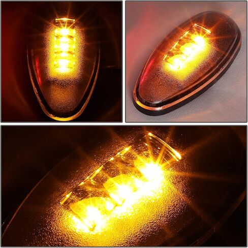 Auto Dynasty 4Pc عدسات مدخنة مزدوجة السرير درابزين LED مصباح تحديد جانبي متوافق مع تشيفي سيلفرادو سييرا 2500 3500HD 01-14 in Saudi Arabia