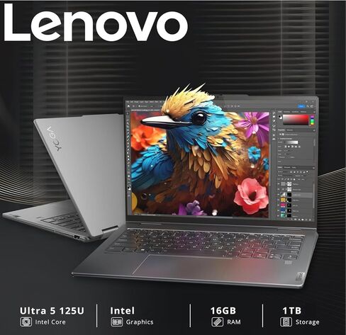 لينوفو يوجا 15.6 انش سليت غراي لاب توب انتل i5-1135G7 8 جيجا رام 256 جيجا اس اس دي، انتل ايريس اكس اي جرافيكس in Kuwait
