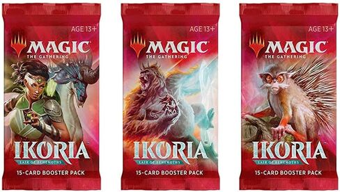MTG 3 (Three) Booster Packs of Magic: The Gathering: Ikoria: Lair of Behemoths - 3 Booster Packs Booster Pack Draft Lot Bundle in Saudi Arabia