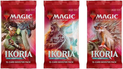 MTG 3 (Three) Booster Packs of Magic: The Gathering: Ikoria: Lair of Behemoths - 3 Booster Packs Booster Pack Draft Lot Bundle in Saudi Arabia