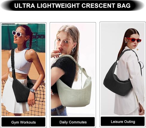 CORALDAISY Crescent Bag Hobo Crossbody Bags for Women Tote Handbag Ruched Shoulder Bag Lightweight Casual Sling Bag in Saudi Arabia