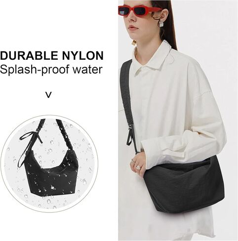 CORALDAISY Crescent Bag Hobo Crossbody Bags for Women Tote Handbag Ruched Shoulder Bag Lightweight Casual Sling Bag in Saudi Arabia