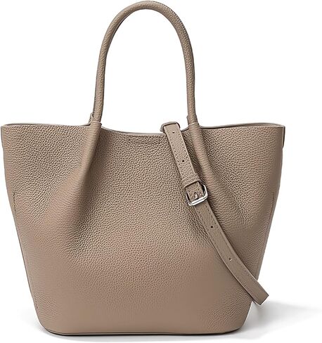Genuine Leather Bucket Tote Bag for Women Crossbody Bag with Zipper Medium Hobo Shoulder Purse Handbags in Saudi Arabia