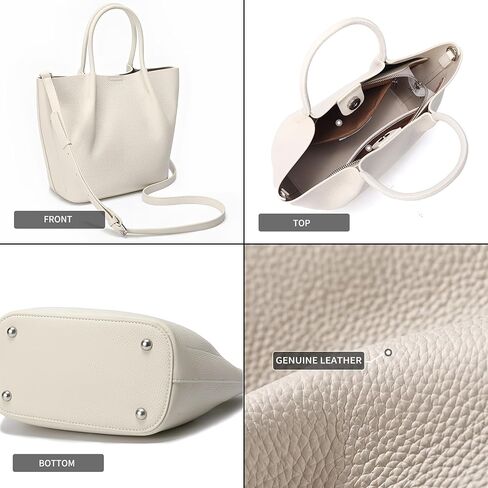 حقيبة يد دلو من الجلد الطبيعي للنساء حقيبة كروس مع سحاب متوسط ​​وحقائب كتف بمحفظة هوبو in Kuwait