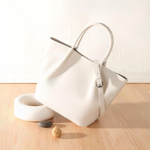 Genuine Leather Bucket Tote Bag for Women Crossbody Bag with Zipper Medium Hobo Shoulder Purse Handbags in Saudi Arabia