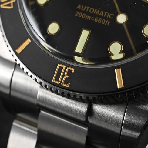 San Martin Men Watch SN0138G, 37 mm 20 Bar Diver Watch NH35 Automatic Mechanical Luxury Diving Waterproof BB54 Wrist Watch in Kuwait