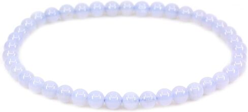 Keleny 4mm Natural Round Beads Gemstones Rock Crystal Stretch Bracelet 7 Inch Unisex in Kuwait