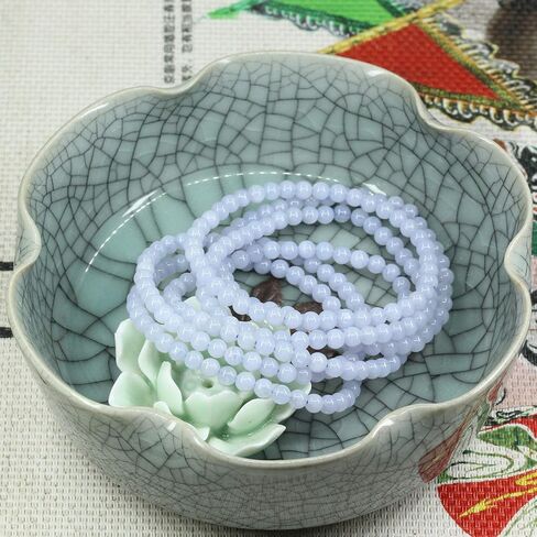 Keleny 4mm Natural Round Beads Gemstones Rock Crystal Stretch Bracelet 7 Inch Unisex in Kuwait