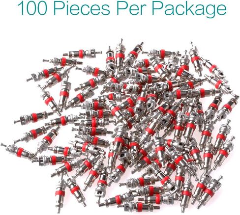 مجموعة أدوات إصلاح الإطارات 2 في 1 من لانتي مع مزيلات أساسية للصمام و100 نواة جذعية بديلة للصمام - مثالية للسيارات والشاحنات والدراجات النارية والمزيد in Kuwait