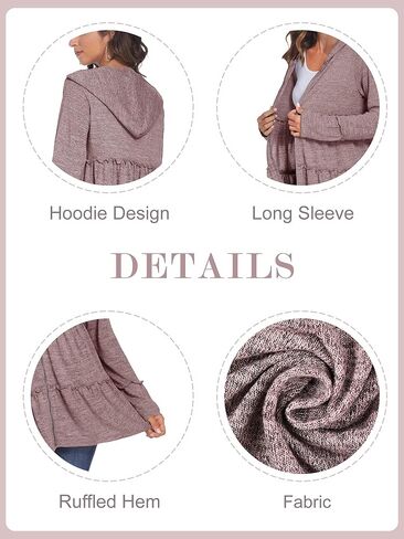 سترة بغطاء للرأس بسحاب مقاس كبير من DEESHA للنساء المتعرجات الربيعية المكشكشة ذات القلنسوة وسترة خفيفة الوزن in Kuwait