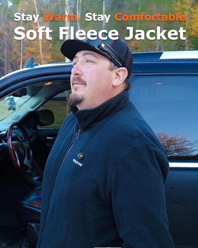 Venustas Mens Heated Jacket, Fleece with Battery Pack 7.4V, Premium Zippers in Kuwait