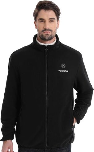 Venustas Mens Heated Jacket, Fleece with Battery Pack 7.4V, Premium Zippers in Kuwait
