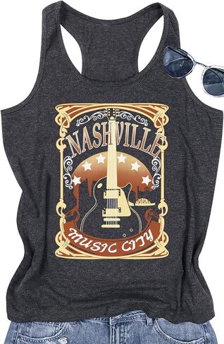 Womens Tank Tops Summer Racerback Graphic Tanks Beach Vacation Tops Loose Running Athletic Sleeveless Shirt Cami in Saudi Arabia