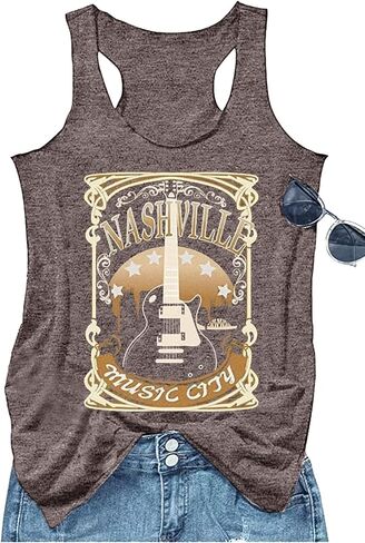 Womens Tank Tops Summer Racerback Graphic Tanks Beach Vacation Tops Loose Running Athletic Sleeveless Shirt Cami in Saudi Arabia
