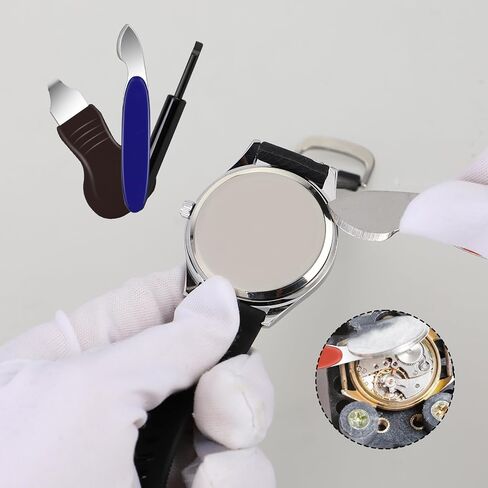 Watch Case Opener, 3 Pcs Watch Back Remover Tool Watch Battery Replacement Tool Kit Professional Watch Repair Tools for Watch Accessories Replacement Repairing (Blue, Black) in Saudi Arabia