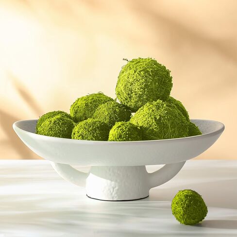 وعاء مزخرف بقاعدة من السيراميك ووعاء مفاتيح لطاولة المدخل ووعاء الطحلب ووعاء الفاكهة المركزي لتزيين المنزل وغرفة المعيشة والمطبخ (أسود، 13.58 × 11.02 × 4.72) in Kuwait