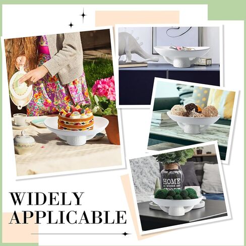 وعاء مزخرف بقاعدة من السيراميك ووعاء مفاتيح لطاولة المدخل ووعاء الطحلب ووعاء الفاكهة المركزي لتزيين المنزل وغرفة المعيشة والمطبخ (أسود، 13.58 × 11.02 × 4.72) in Kuwait