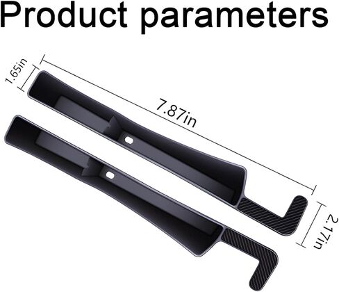 2PCS Car Seat Gap Filler, Multifunctional Automotive Seat Gap Organizer Between Seat and Console, Vehicle Interior Storage Organizer Accessories, Universal for RV, SUV, Truck (Black) in Kuwait