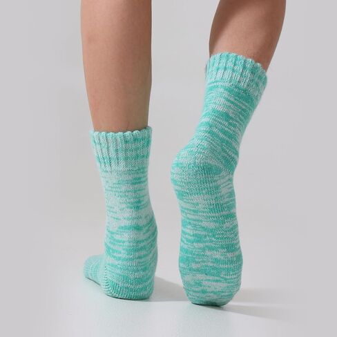 Merino Wool Socks Full Cushion Terry Fuzzy Crew Socks For Women Hiking Knit Thick Winter Warm Slouchy Socks in Saudi Arabia