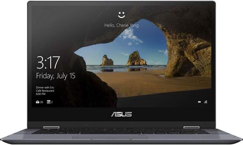 ASUS Vivobook Flip 14 كمبيوتر محمول رفيع وخفيف بشاشة لمس 2 في 1، شاشة 14 بوصة عالية الدقة، معالج Intel Pentium Gold 4415U، ذاكرة الوصول العشوائي DDR4 سعة 4 جيجابايت، SSD 128 جيجابايت، قارئ بصمات الأصابع، Windows 10 في وضع S، TP412UA-DB21T in Kuwait