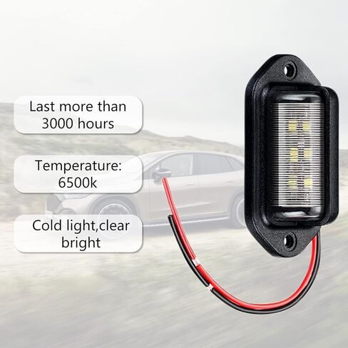 LED 16 PCS LED License Plate Light, 6 LEDs License Plate Lamp Set Courtesy Light Dome Cargo Lights for Truck SUV Van RV Trailer in Kuwait