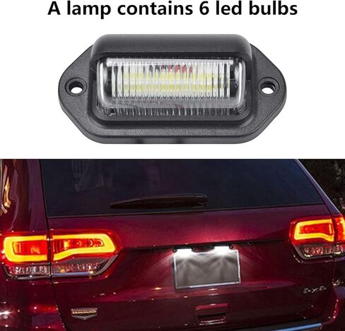 LED 16 PCS LED License Plate Light, 6 LEDs License Plate Lamp Set Courtesy Light Dome Cargo Lights for Truck SUV Van RV Trailer in Kuwait