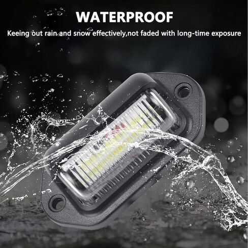 LED 16 PCS LED License Plate Light, 6 LEDs License Plate Lamp Set Courtesy Light Dome Cargo Lights for Truck SUV Van RV Trailer in Kuwait