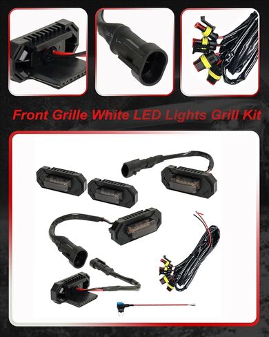 Smoked Shell White Light 4pcs RAV4 LED Grill Lights For Toyota RAV4 2019 2020 2021 2022 OEM Grille with Wiring Harness Grill Kit in Saudi Arabia