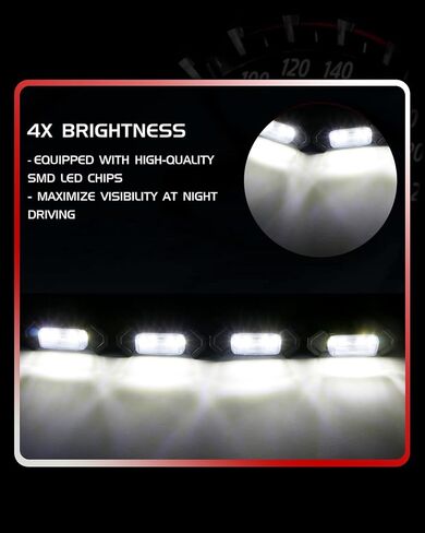 Smoked Shell White Light 4pcs RAV4 LED Grill Lights For Toyota RAV4 2019 2020 2021 2022 OEM Grille with Wiring Harness Grill Kit in Saudi Arabia