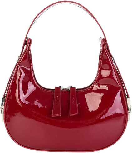 حقائب كتف هلالية للنساء من showyees - محفظة حمراء صغيرة Y2k بمقبض علوي وحقائب كتف هوبو تحت الإبط وحقيبة كلاتش in Kuwait