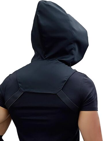 Halloween Adult Hooded Cape Hat Cowl Scarf Neck Warmer Cap Pirate Assassin Cosplay Costume Gothic Punk Headwear in Saudi Arabia