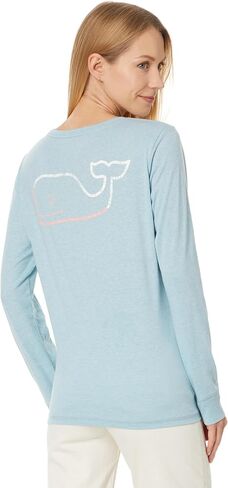 vineyard vines Women's Burgee Whale Long Sleeve Dunes Tee in Saudi Arabia