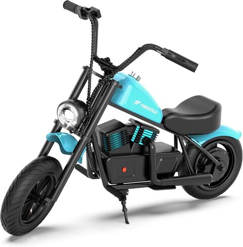 EM-7 Electric Motorcycle Mini Motorbike for Kids Aged 6~10, 10MPH Speed, Lithium Battery for 60min Ride, 12" Air Tires, Music & Lighting, Black in Saudi Arabia