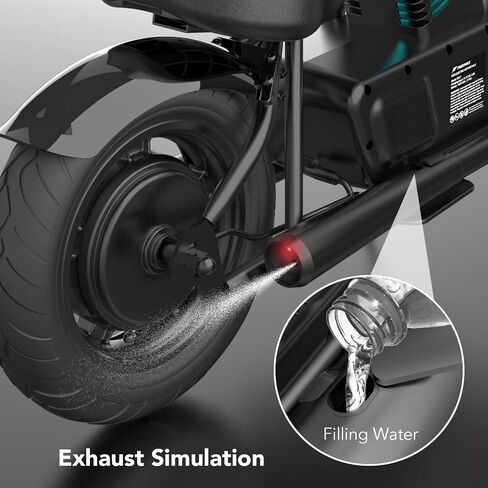 EM-7 Electric Motorcycle Mini Motorbike for Kids Aged 6~10, 10MPH Speed, Lithium Battery for 60min Ride, 12" Air Tires, Music & Lighting, Black in Saudi Arabia