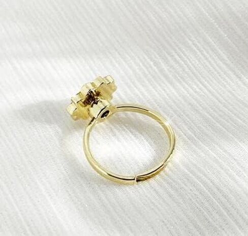 COLORFUL BLING Delicate Silver Cubic Zirconia Daisy Flower Butterfly Fidget Anxiety Rings for Women Adjustable Open Sunflowers Evil Eyes Stress Relief Stackable Rings in Saudi Arabia