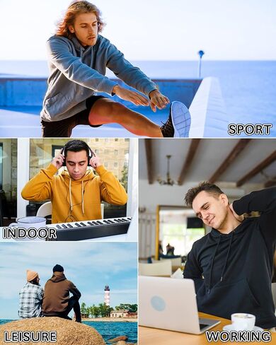 DEESPACE Men's Sweatshirts Soft Brushed Fleece Hoodie Pull on Sweatshirts Drawstring Hooded Sweatshirt (S-3XL) in Saudi Arabia