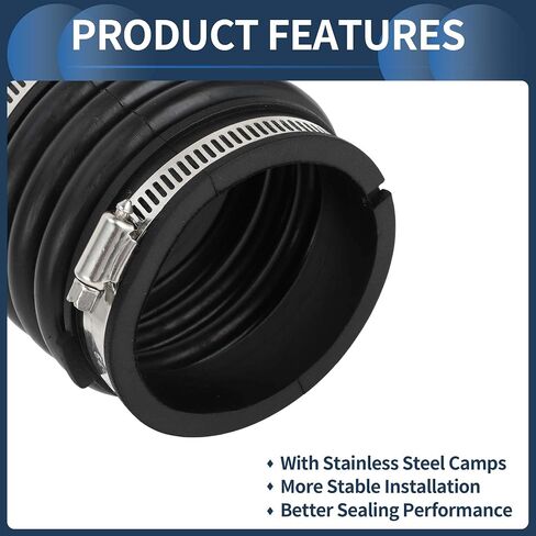 Air Intake Hose Tube with Clamps, No.17881AA010 for Toyota Camry 2002-2006 for Lexus ES330 V6 202 3.3L 2004-2006 Black, 1 Pc in Saudi Arabia