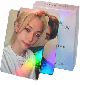 Stray Kids Laser Photocard 50pcs Stray Kids Laser Card Kpop Stray Kids LOMO Cards Kpop Straykids 5-Strar Album Card Stray Kids Photo Cards 5-Star Postcard Gift for Fans Daugher
