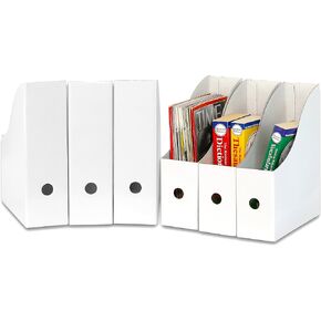 Simple Houseware Black Magazine File Holder Organizer Box (Pack of 6)