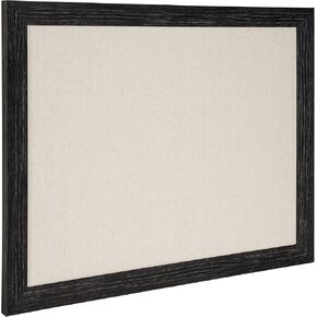 DesignOvation Beatrice Square Framed Oversized Linen Fabric Pinboard, 31" x 31", Rustic Brown, Chic Transitional Wall Organizer in Kuwait
