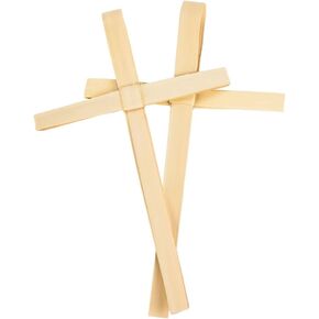 Concordia Supply Palm Crosses - 4" x 2.5" Dried African, Hand Held Cross Made with Palm Leaves for Palm Sunday, Easter, Children's Ministry & Other Church Events (Small, Pack of 50)
