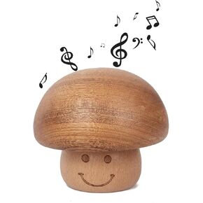 Wood Wind Up Hedwig's Theme Music Box Cute Mushroom Mechanism Mini Vintage Nice Musical Gifts for Women, Men, Kids,Boys Birthday, Christmas, Anniversary or Merchandise Decor