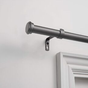 حصريًا Home Topper 1" قضيب ستارة ومجموعة نهائية متناسقة، جونميتال، قابل للتعديل 36"-72"
