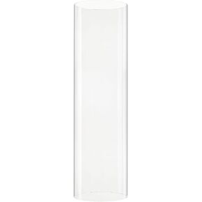 CYS EXCEL D-4" H-6" Glass Open Ended Hurricane Candleholder Bottomless Cylinder Sleeve Clear Chimney Shade Tube Cover, 1 Piece