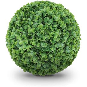 E&K 1 PC 11" Artificial Topiary Ball Faux Plant Ball Decoration for Indoor Outdoor Home Porch Balcony Party Wedding (Lechuguilla)