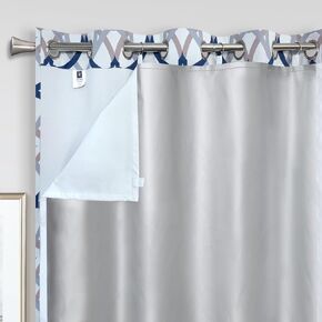 DriftAway Odor Free 100% Blackout Curtain Liners for Window Curtains UV Blocking Darking Liner for Nursery Bedroom Heat and Cold Control Energy Efficient 2 Panels Each Liner 50 x 58 Inch with Rings